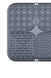 Tapis de léchage en silicone Gris