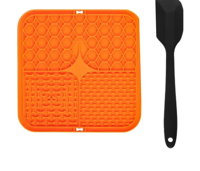 Tapis de léchage Lékki coloris orange